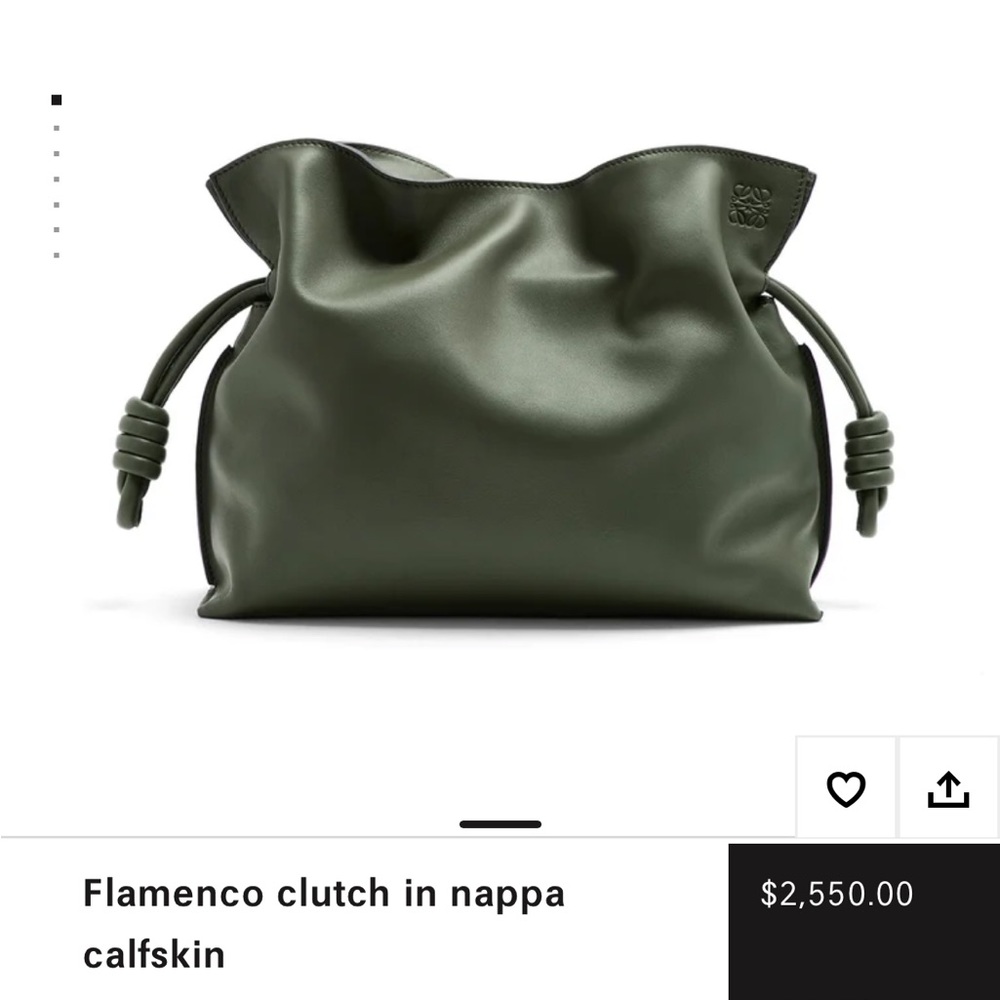 Loewe Flamenco Clutch Vintage Khaki